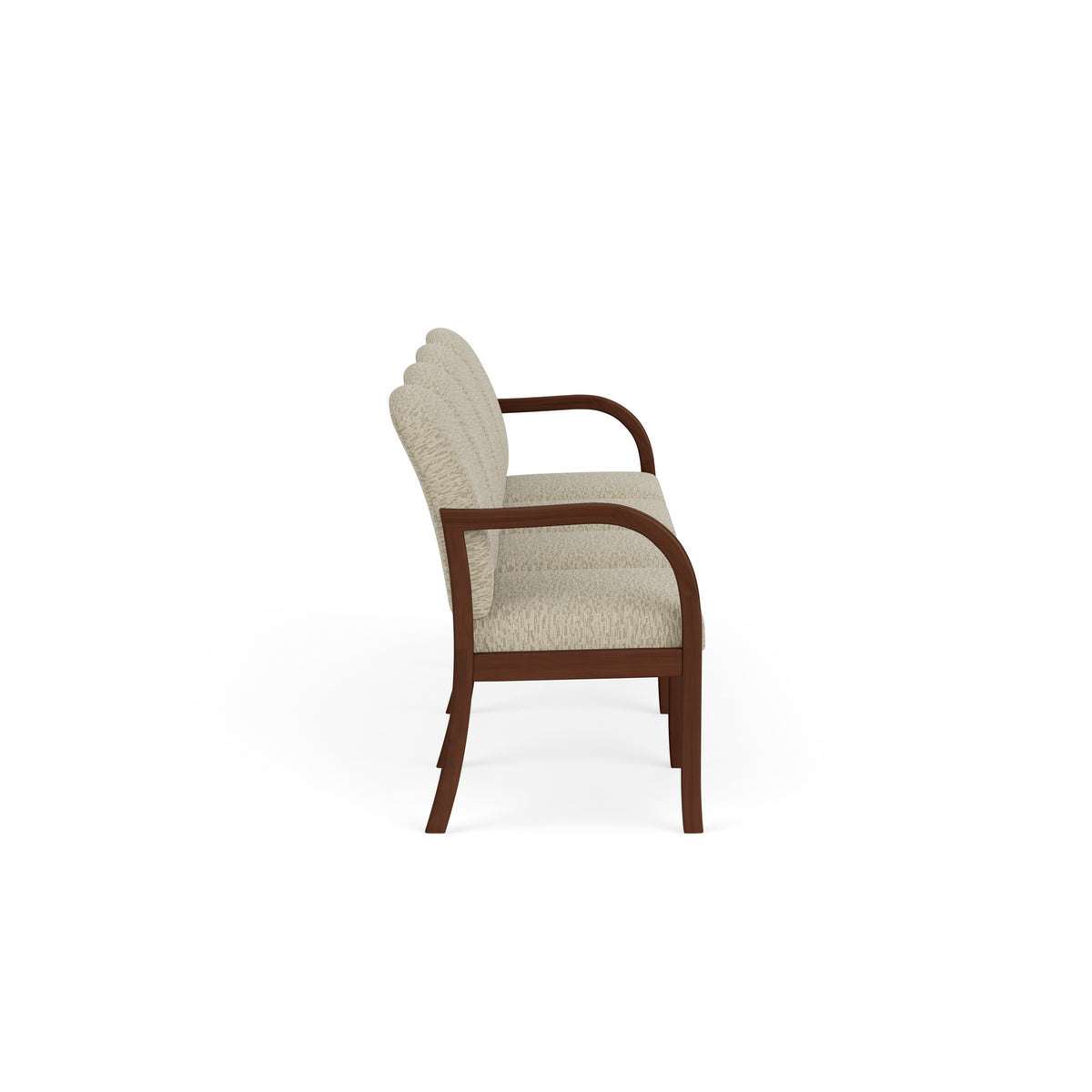 Weston Waiting Reception 4 Seat Tandem Seating Wood Frame No Center Arms