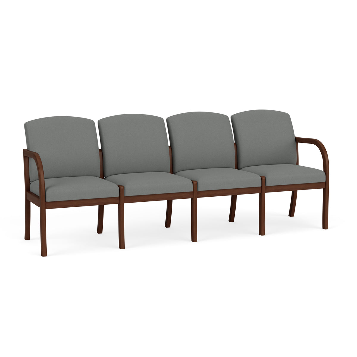 Weston Waiting Reception 4 Seat Tandem Seating Wood Frame No Center Arms