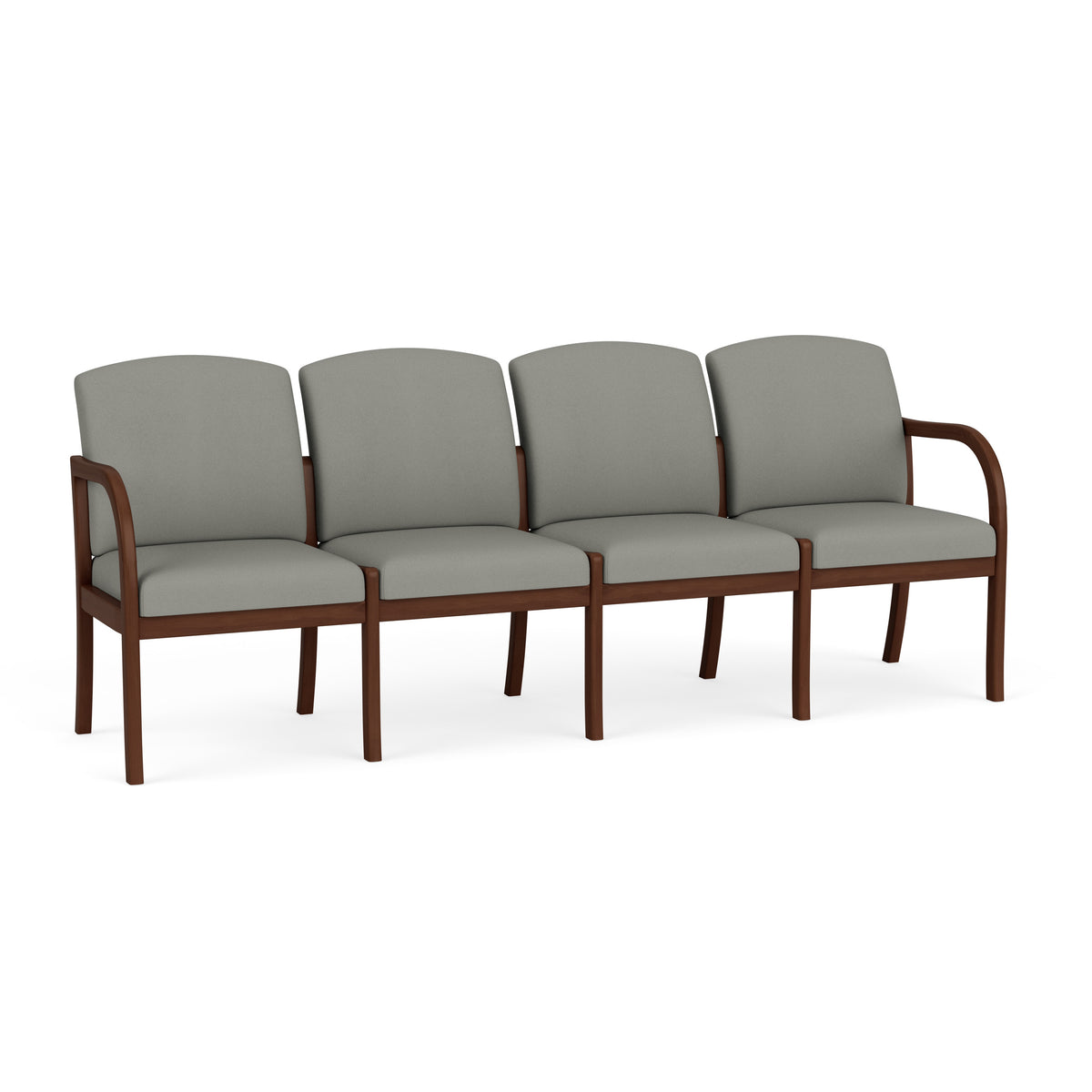 Weston Waiting Reception 4 Seat Tandem Seating Wood Frame No Center Arms