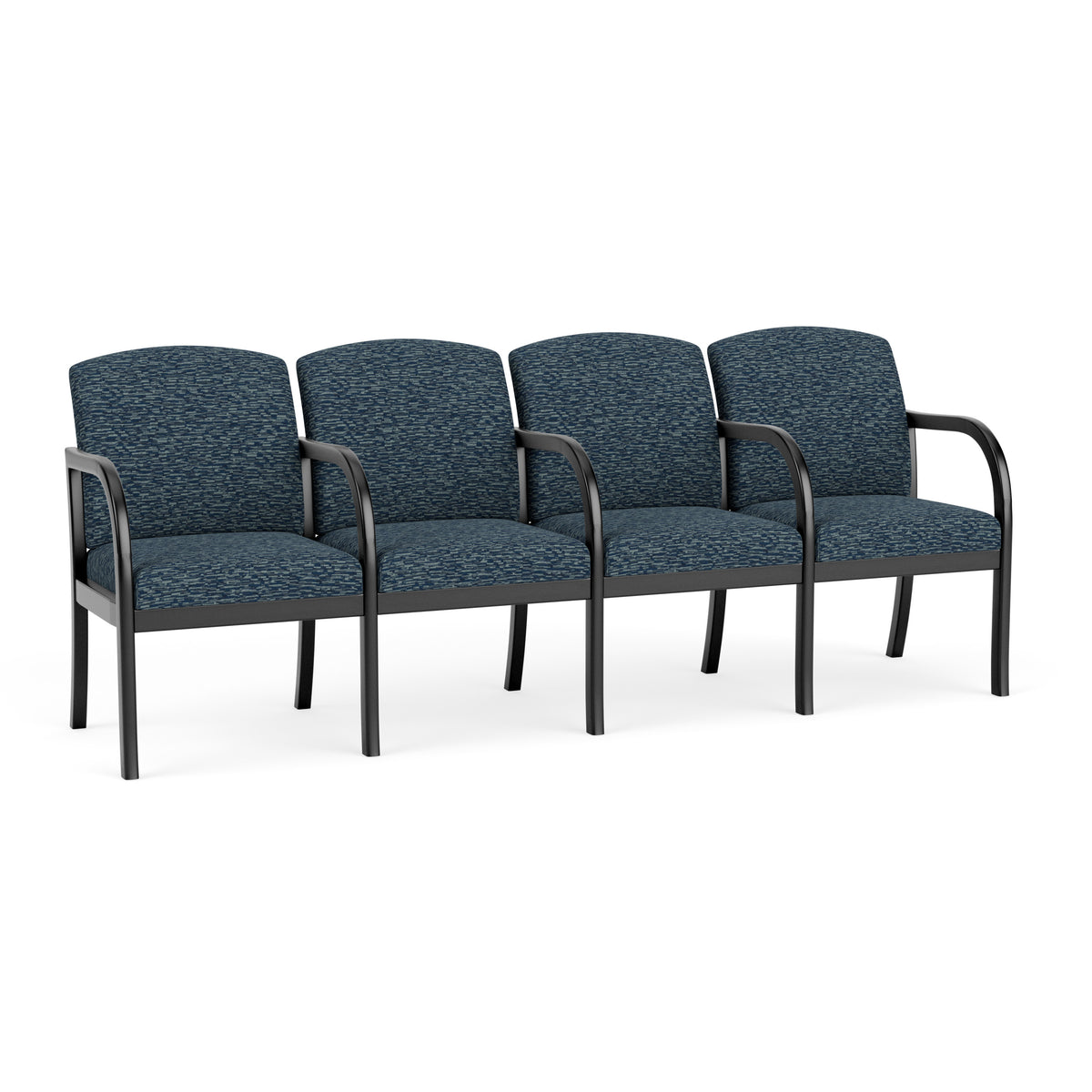 Weston Waiting Reception 4 Seat Tandem Seating Wood Frame