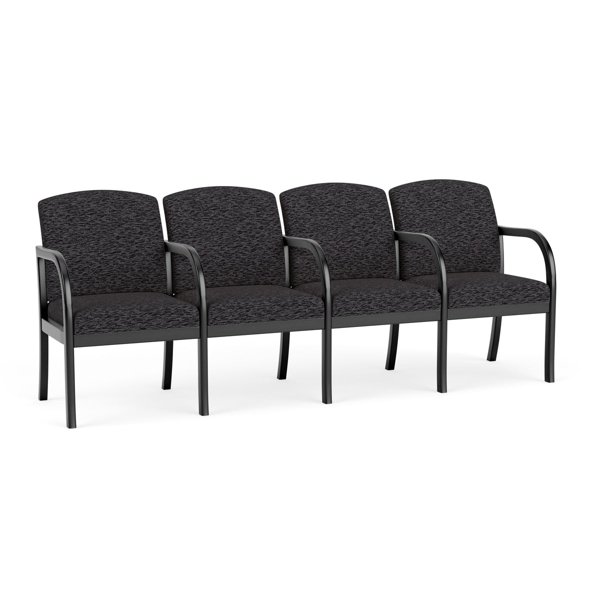 Weston Waiting Reception 4 Seat Tandem Seating Wood Frame