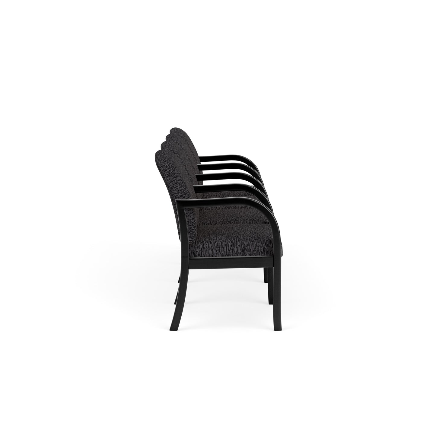 Weston Waiting Reception 4 Seat Tandem Seating Wood Frame