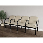 Weston Waiting Reception 4 Seat Tandem Seating Wood Frame