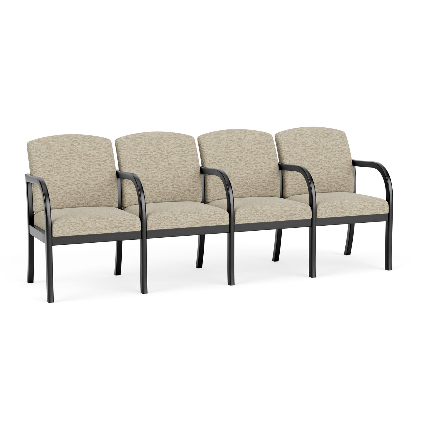 Weston Waiting Reception 4 Seat Tandem Seating Wood Frame
