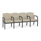 Weston Waiting Reception 4 Seat Tandem Seating Wood Frame