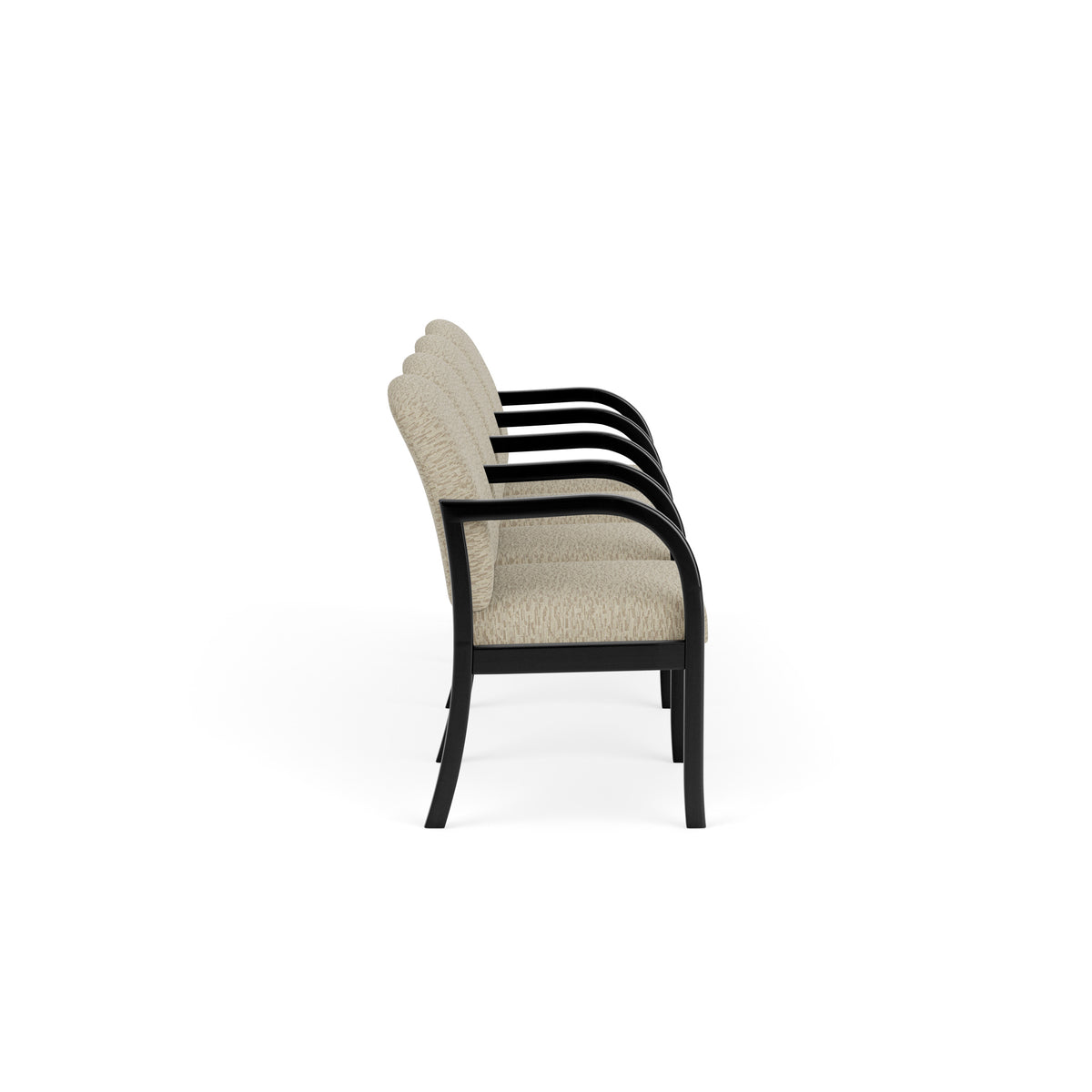 Weston Waiting Reception 4 Seat Tandem Seating Wood Frame