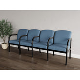 Weston Waiting Reception 4 Seat Tandem Seating Wood Frame