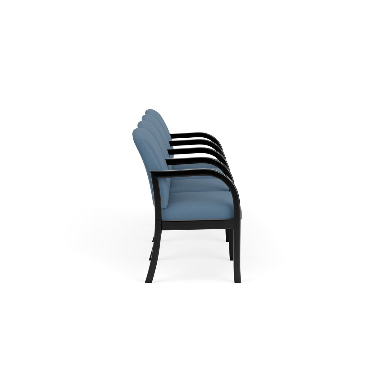 Weston Waiting Reception 4 Seat Tandem Seating Wood Frame