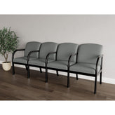 Weston Waiting Reception 4 Seat Tandem Seating Wood Frame