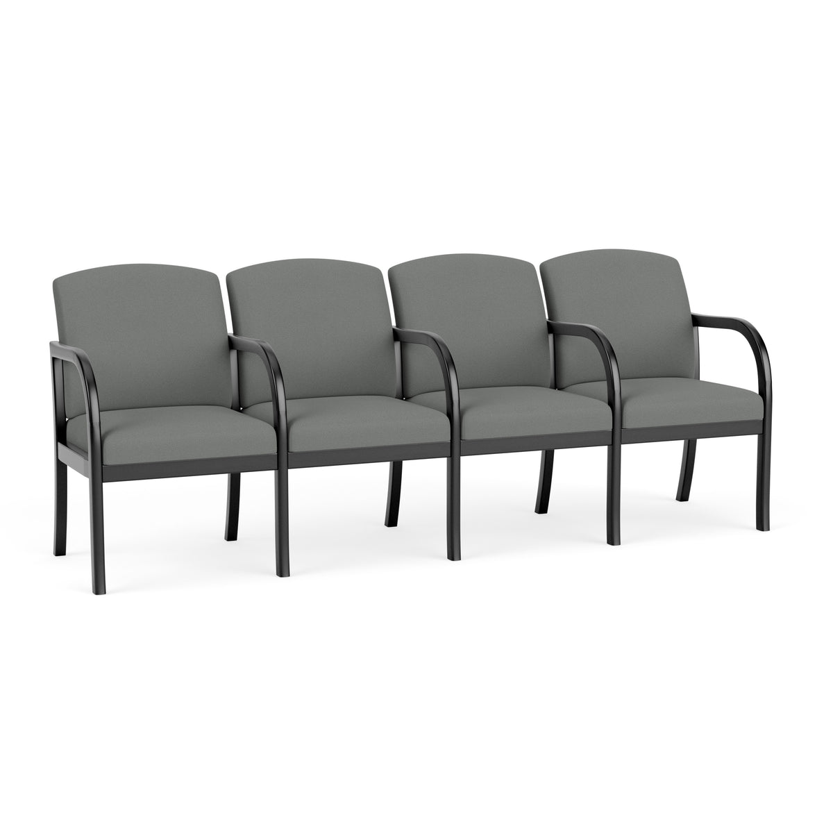 Weston Waiting Reception 4 Seat Tandem Seating Wood Frame
