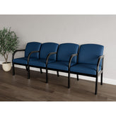 Weston Waiting Reception 4 Seat Tandem Seating Wood Frame