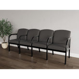 Weston Waiting Reception 4 Seat Tandem Seating Wood Frame