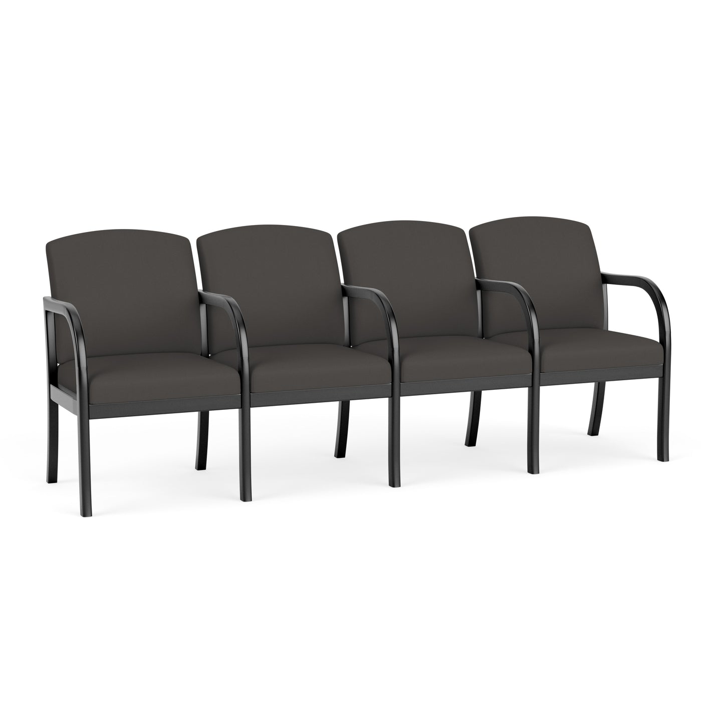 Weston Waiting Reception 4 Seat Tandem Seating Wood Frame