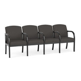 Weston Waiting Reception 4 Seat Tandem Seating Wood Frame