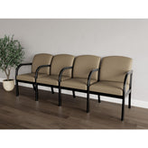 Weston Waiting Reception 4 Seat Tandem Seating Wood Frame