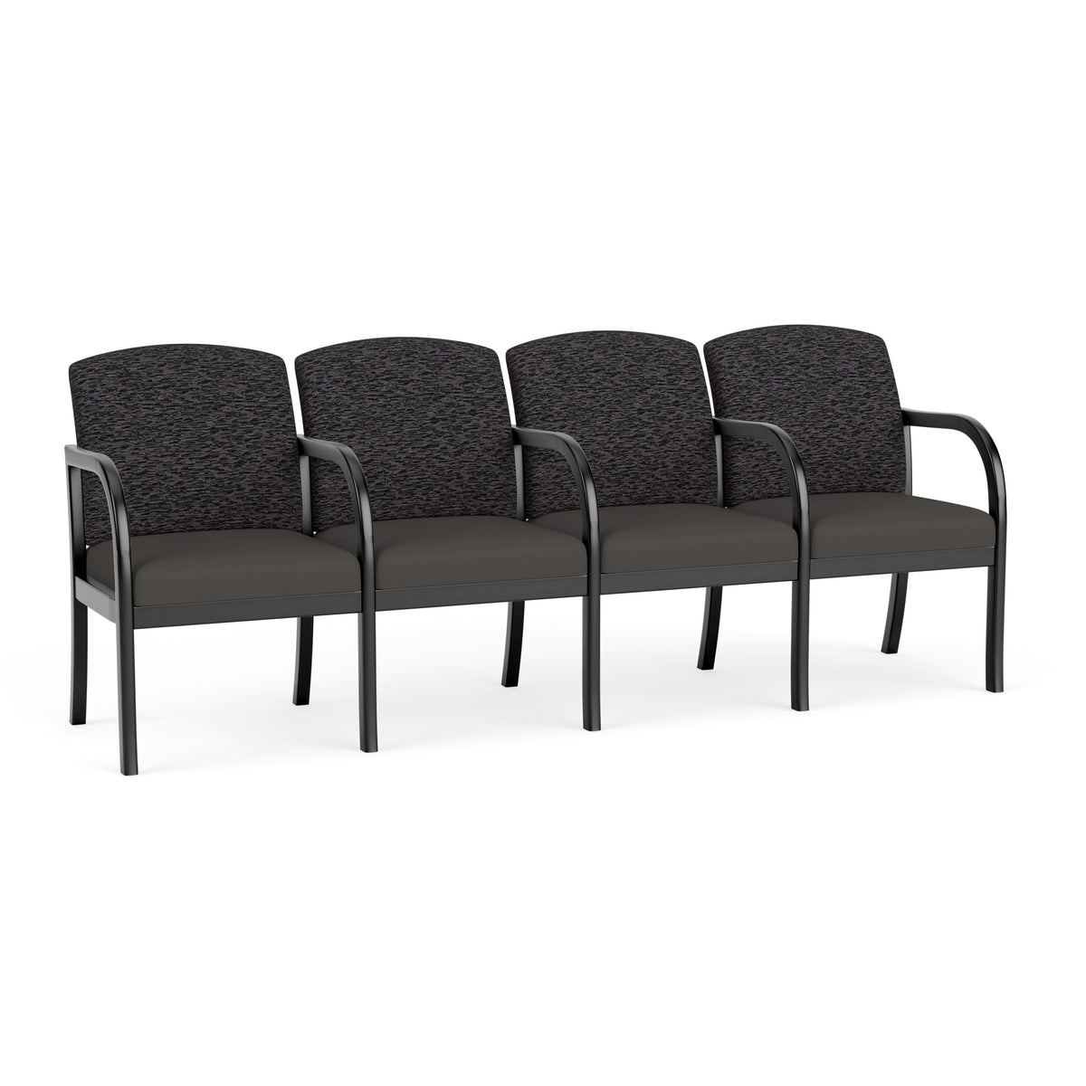 Weston Waiting Reception 4 Seat Tandem Seating Wood Frame