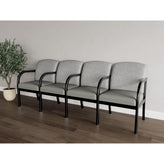 Weston Waiting Reception 4 Seat Tandem Seating Wood Frame