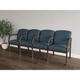 Weston Waiting Reception 4 Seat Tandem Seating Wood Frame