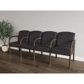 Weston Waiting Reception 4 Seat Tandem Seating Wood Frame