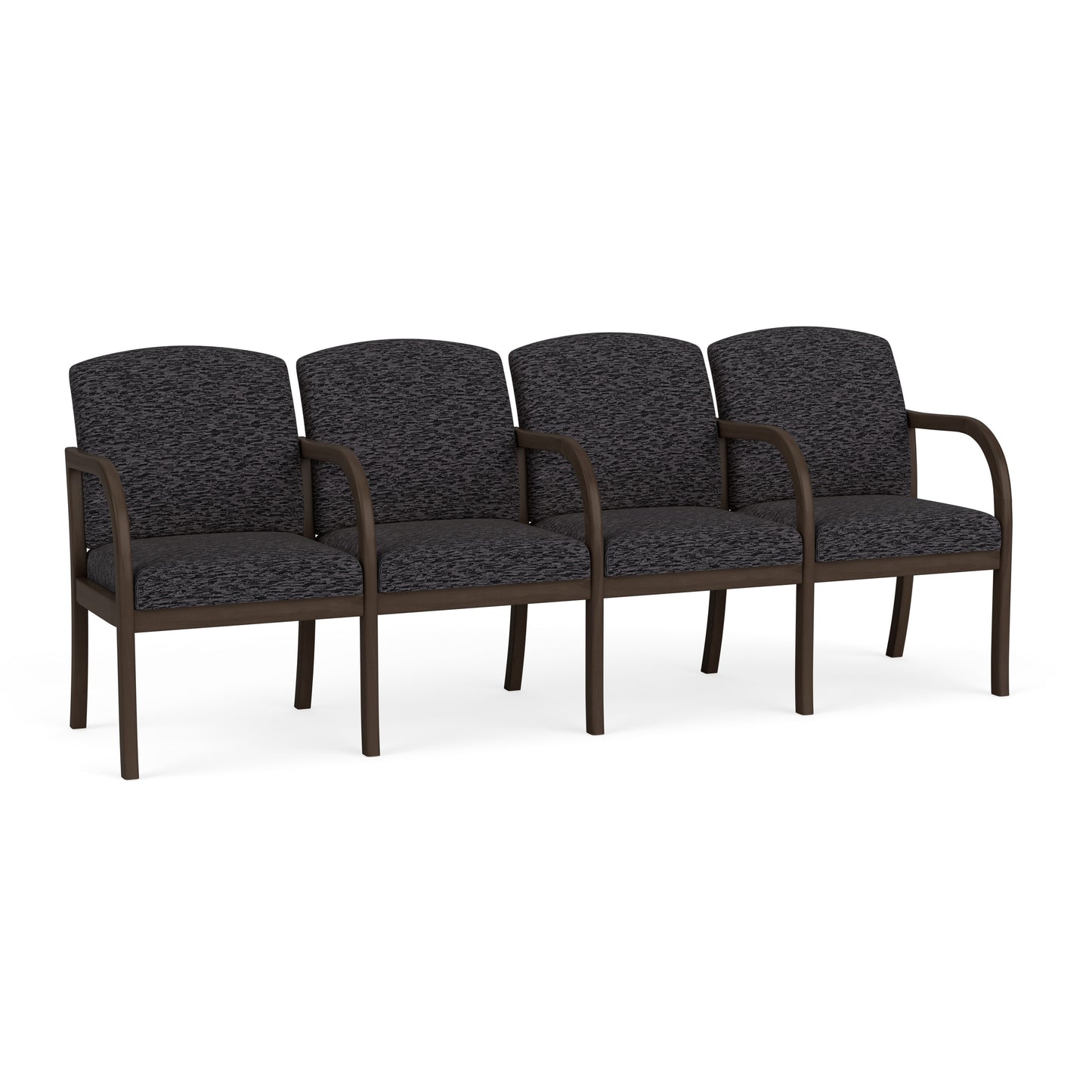 Weston Waiting Reception 4 Seat Tandem Seating Wood Frame