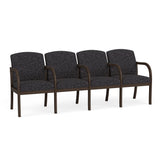 Weston Waiting Reception 4 Seat Tandem Seating Wood Frame