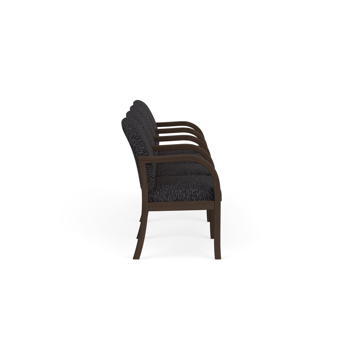 Weston Waiting Reception 4 Seat Tandem Seating Wood Frame