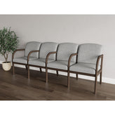 Weston Waiting Reception 4 Seat Tandem Seating Wood Frame