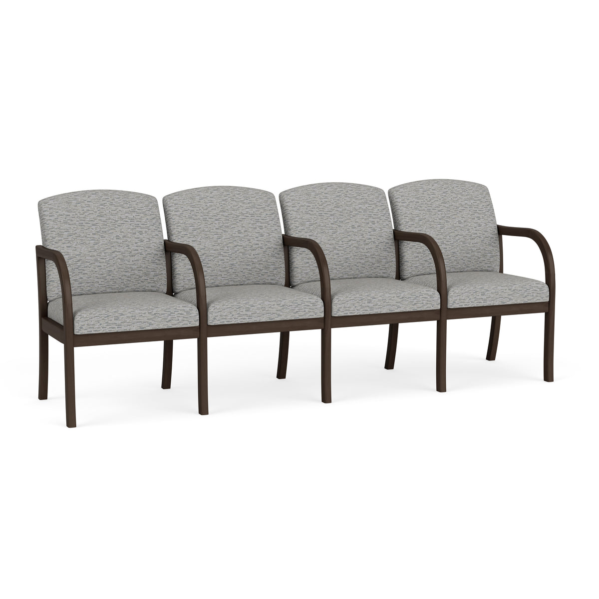 Weston Waiting Reception 4 Seat Tandem Seating Wood Frame