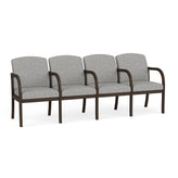 Weston Waiting Reception 4 Seat Tandem Seating Wood Frame