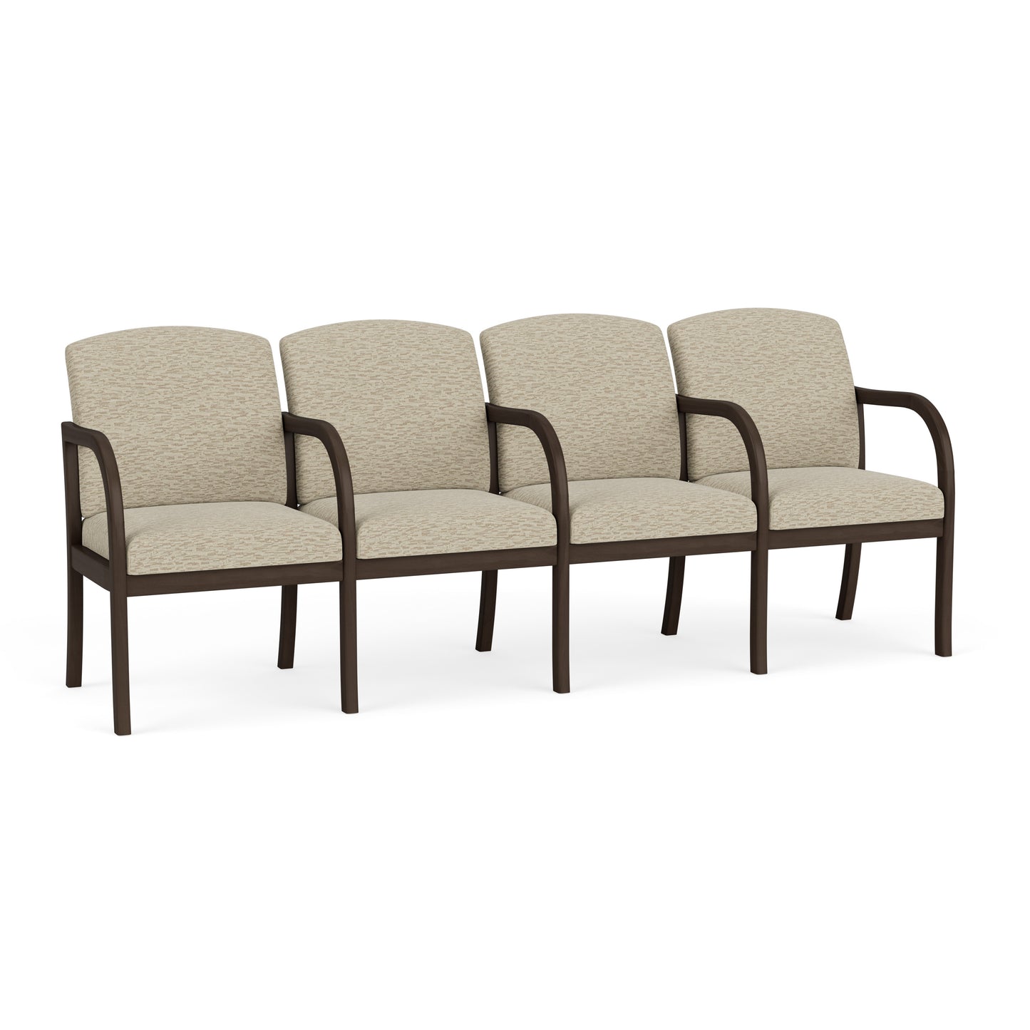 Weston Waiting Reception 4 Seat Tandem Seating Wood Frame