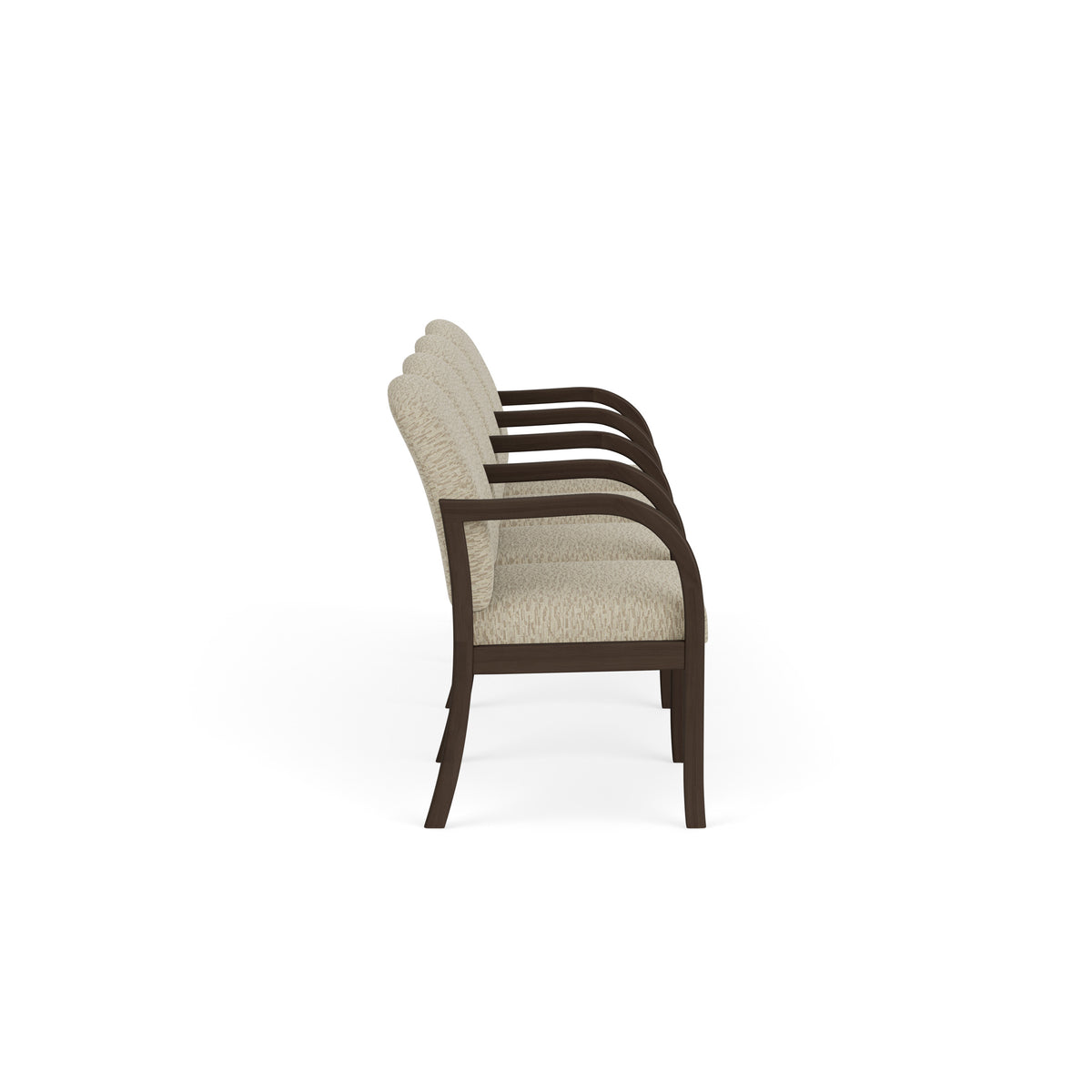 Weston Waiting Reception 4 Seat Tandem Seating Wood Frame