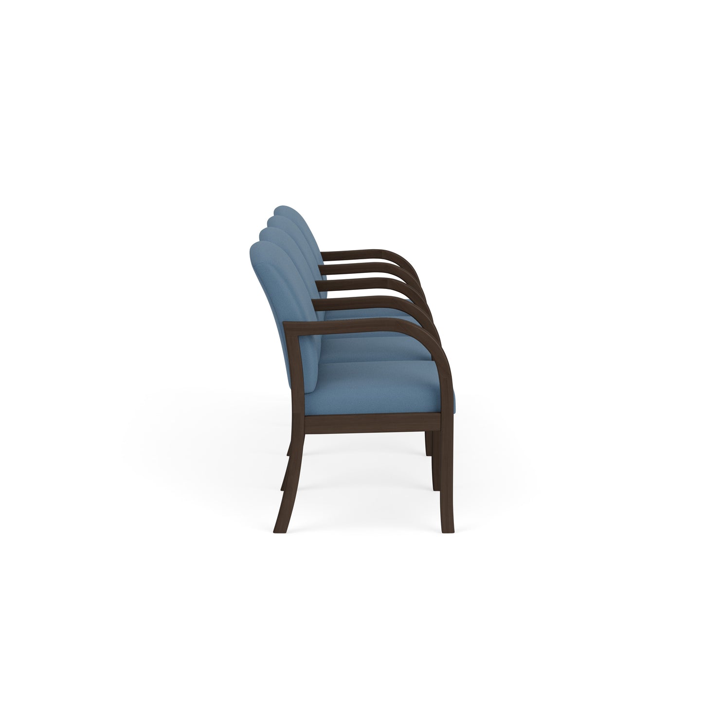 Weston Waiting Reception 4 Seat Tandem Seating Wood Frame