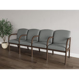 Weston Waiting Reception 4 Seat Tandem Seating Wood Frame