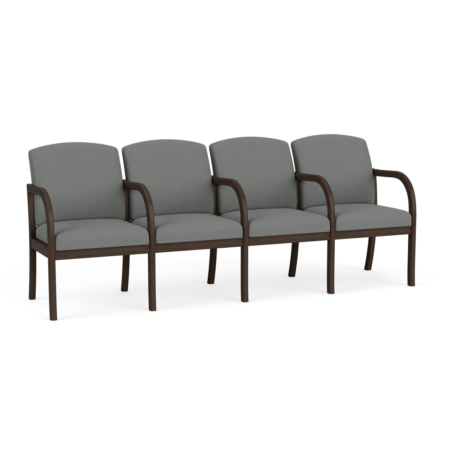 Weston Waiting Reception 4 Seat Tandem Seating Wood Frame