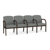 Weston Waiting Reception 4 Seat Tandem Seating Wood Frame
