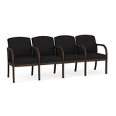 Weston Waiting Reception 4 Seat Tandem Seating Wood Frame
