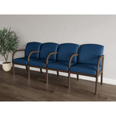 Weston Waiting Reception 4 Seat Tandem Seating Wood Frame