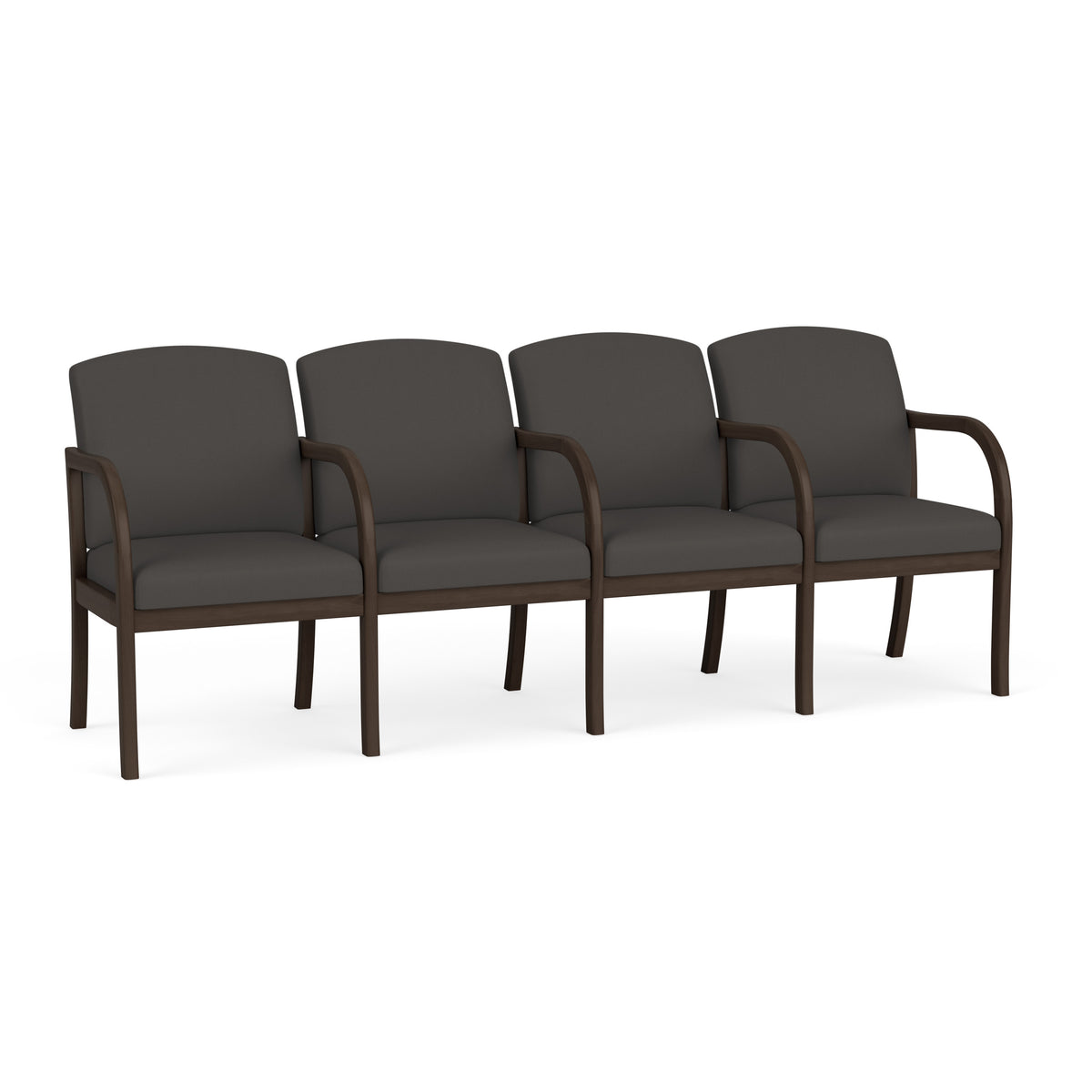 Weston Waiting Reception 4 Seat Tandem Seating Wood Frame