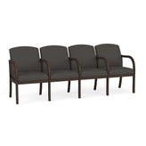 Weston Waiting Reception 4 Seat Tandem Seating Wood Frame