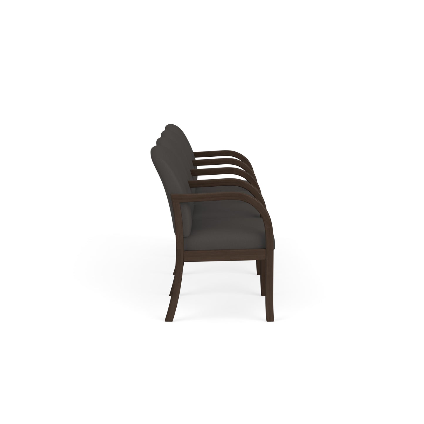 Weston Waiting Reception 4 Seat Tandem Seating Wood Frame