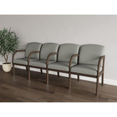 Weston Waiting Reception 4 Seat Tandem Seating Wood Frame