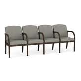 Weston Waiting Reception 4 Seat Tandem Seating Wood Frame