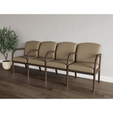 Weston Waiting Reception 4 Seat Tandem Seating Wood Frame