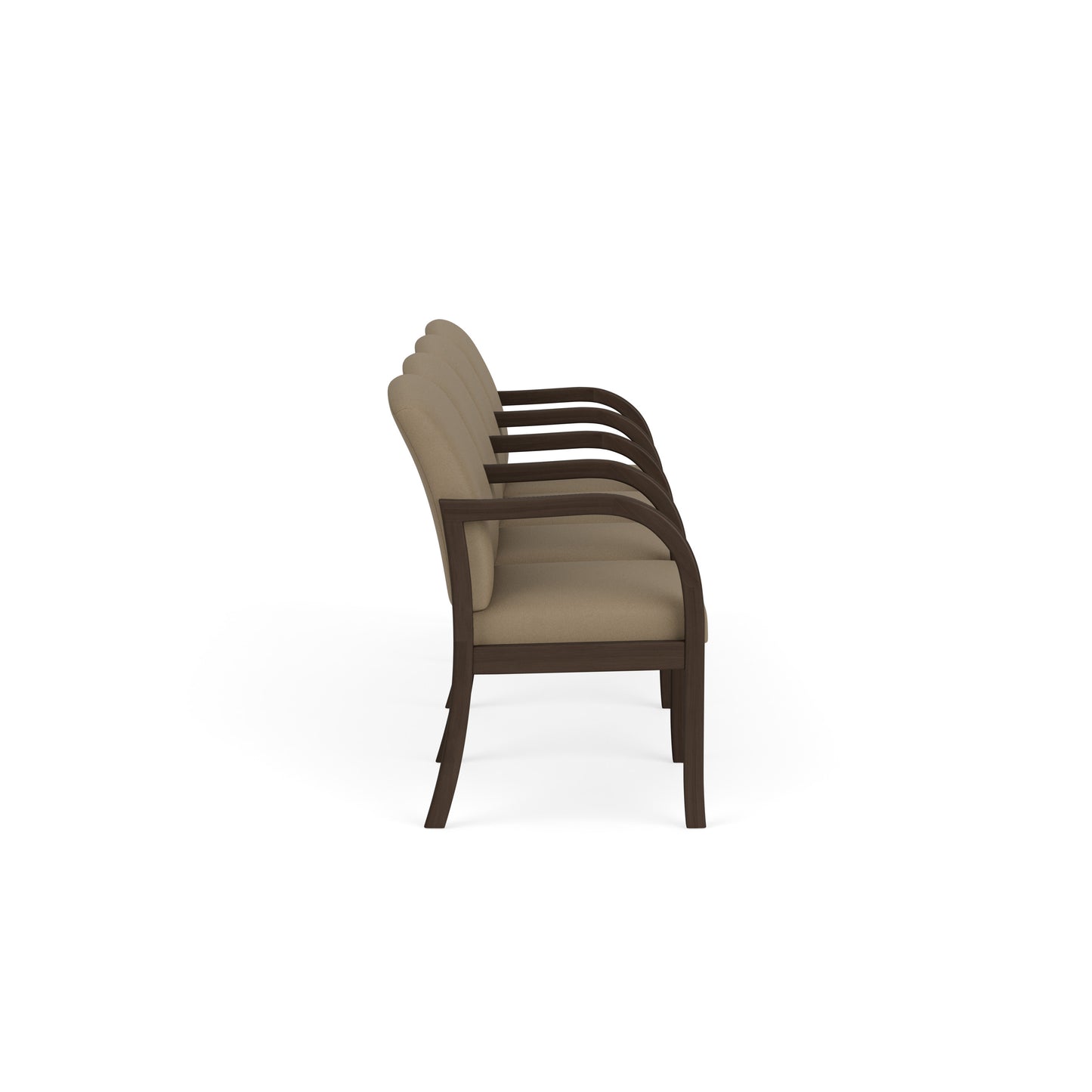 Weston Waiting Reception 4 Seat Tandem Seating Wood Frame