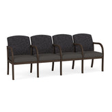 Weston Waiting Reception 4 Seat Tandem Seating Wood Frame