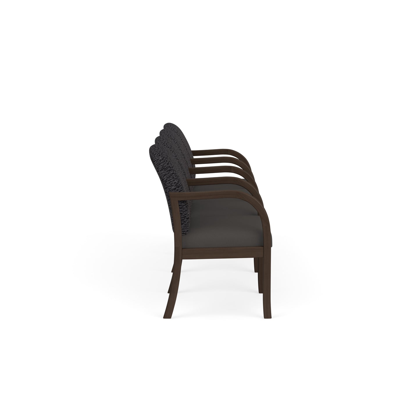 Weston Waiting Reception 4 Seat Tandem Seating Wood Frame