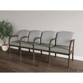 Weston Waiting Reception 4 Seat Tandem Seating Wood Frame