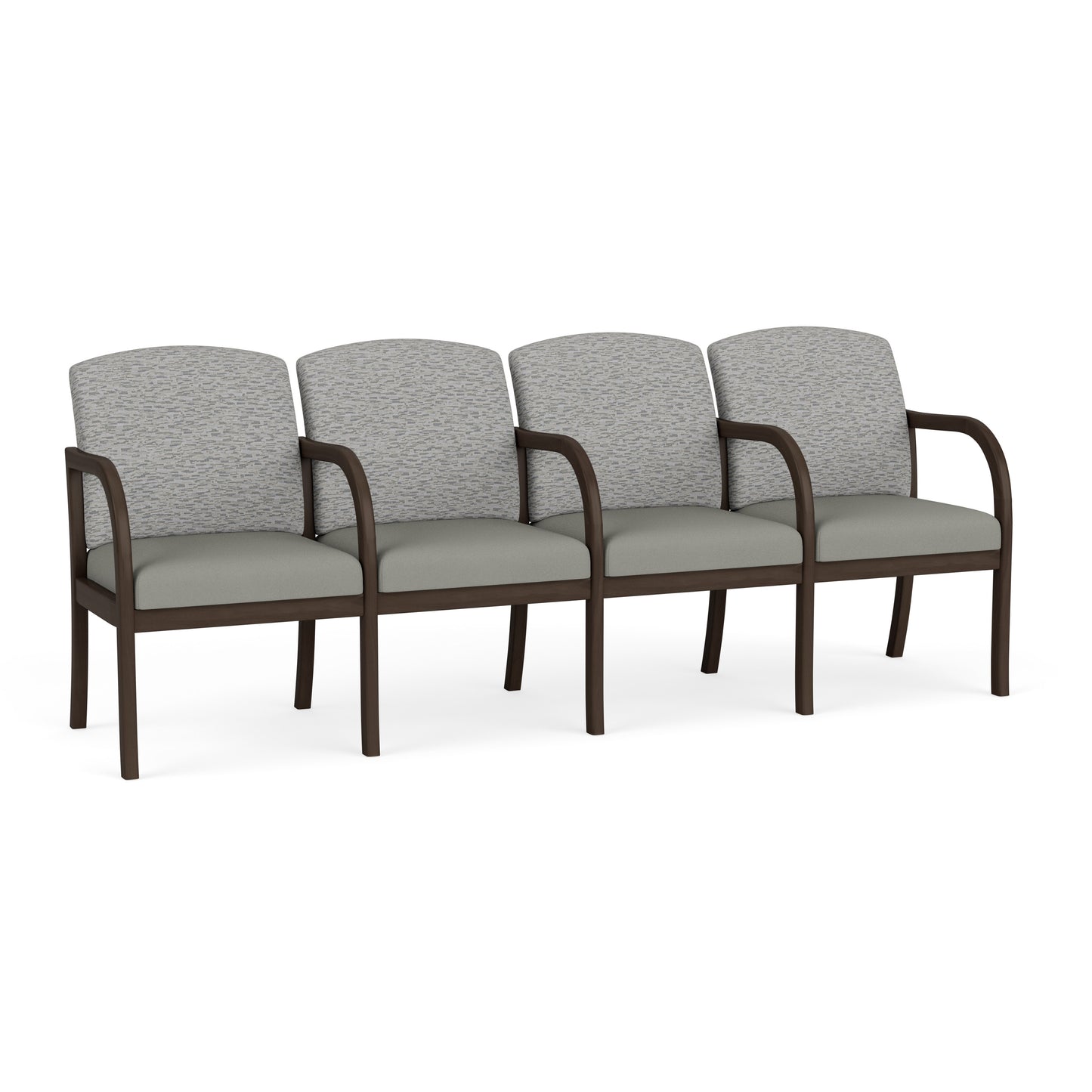 Weston Waiting Reception 4 Seat Tandem Seating Wood Frame