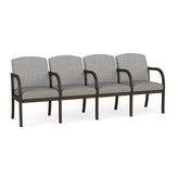 Weston Waiting Reception 4 Seat Tandem Seating Wood Frame