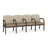 Weston Waiting Reception 4 Seat Tandem Seating Wood Frame